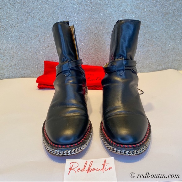 Louboutin Chelsea Black Leather Boots❤️Sold - Picture 2 of 6
